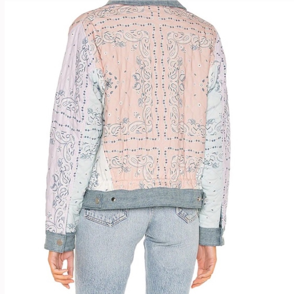 Blank Nyc Reversible Paisley Patchwork Denim Jack… - image 2